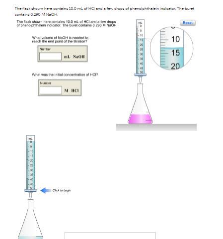 Get Answer The Flask Shown Here Contains 10 0 ML Of HCI And A Few