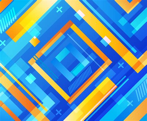 Abstract Geometric Blue Orange Background