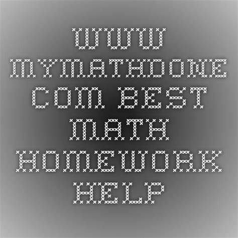 Get Professional Homework Help Online At Mymathdone Today Math