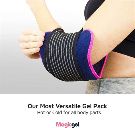 Reusable Ice Packs For Injuries With Adjustable Wrap Around Strap Dual Hot Cold Gel Pack Set