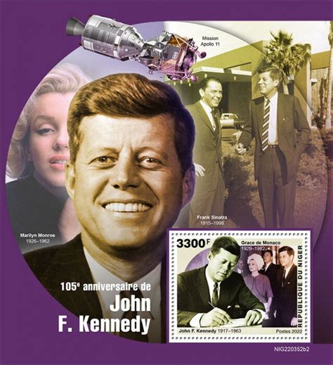 Souvenir Sheet John F Kennedy And Grace Of Monaco Niger 2022