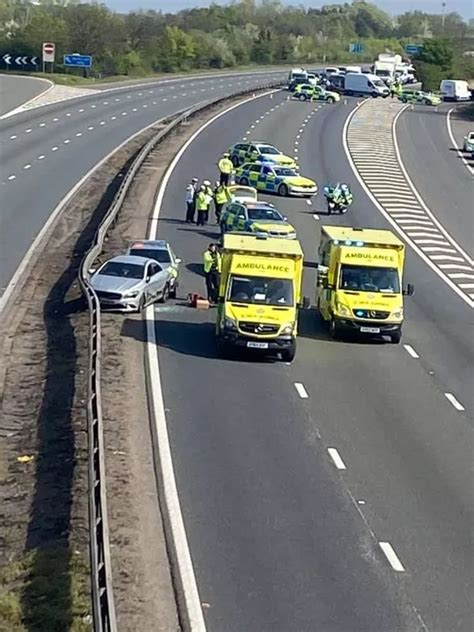 M Traffic Photos Show Emergency Services At Scene Of Collision As