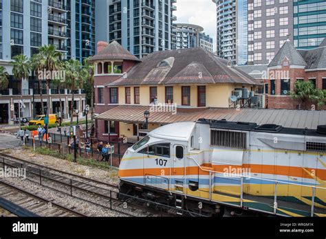 Orlando Florida August 17 2019 Sunrail And Partial View Of Old