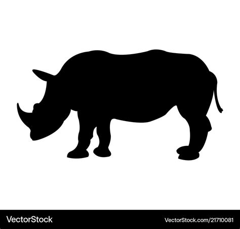 Rhino Icon Royalty Free Vector Image Vectorstock