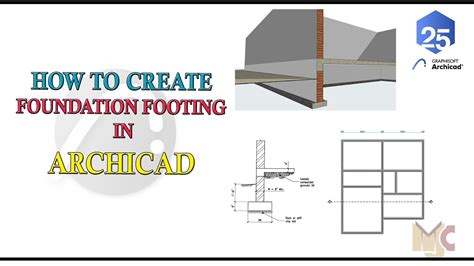 Foundation Plan And Footing In Arhicad Youtube