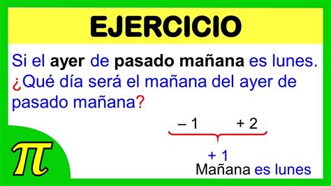 Si El Ayer De Pasado Mañana Es Lunes ¿qué Día Será El Mañana Del Ayer