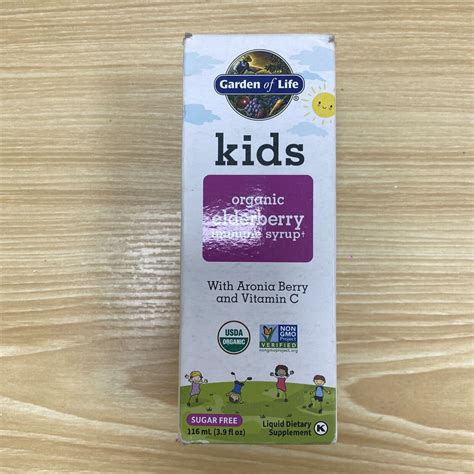 Garden Of Life Kids Organic Elderberry Immune Syrup With Vitamin C For