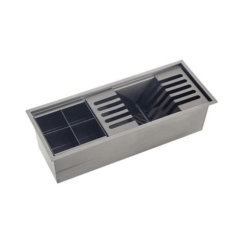 Escorredor Embutido Para Cozinha Gourmet Aço Inox 304 Waiana 45x18 Cm