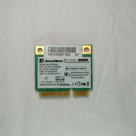 Jual WiFi Card Laptop AzureWave AW NE785H Model No AR5B95 802 11 B G