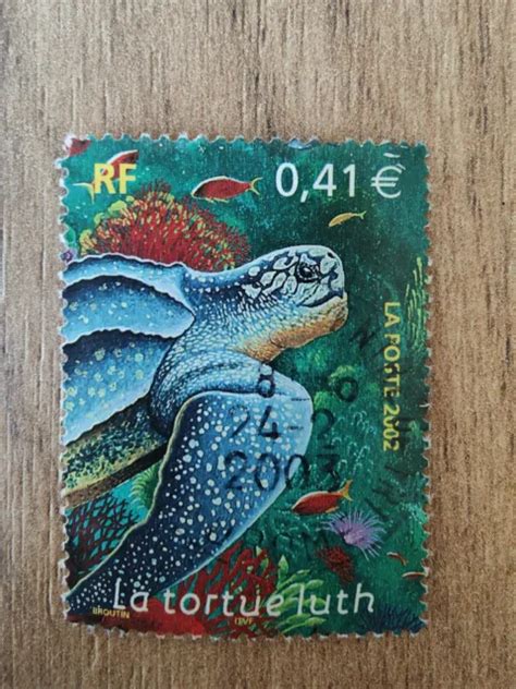 Timbre France Oblitere N Faune Tortue Luth Photo Non