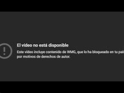 Este Video No Esta Disponible En Tu Pais YouTube