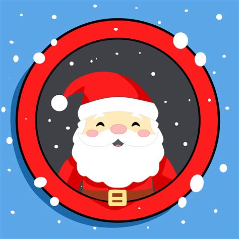 Santa Claus Christmas theme animated vector design on blue background 27996988 Vector Art at ...