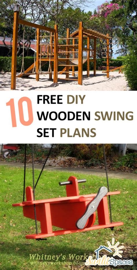 10 Free DIY Wooden Swing Set Plans - Sunlit Spaces