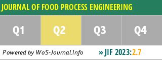 JOURNAL OF FOOD PROCESS ENGINEERING Impact Factor Quartile Ranking