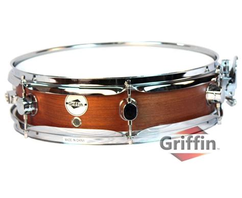 Piccolo Snare Drum 13" x 3.5" by Griffin|100% Poplar Wood Shell with ...