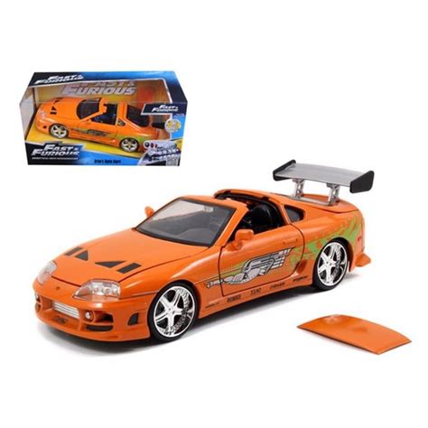 Brian\'s Toyota Supra Orange \Fast & Furious\ Movie 1/24 Diecast Model ...