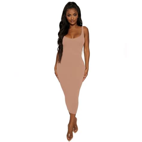 Naked Wardrobe Dresses Naked Wardrobe Snatched Hourglass Midi Dress