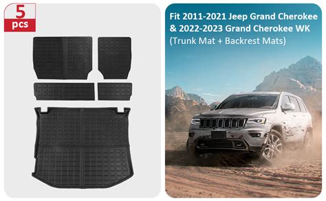 Rongtaod Cargo Mat Compatible With 2011 2021 Jeep Grand Cherokee Trunk Mat 2022 2023