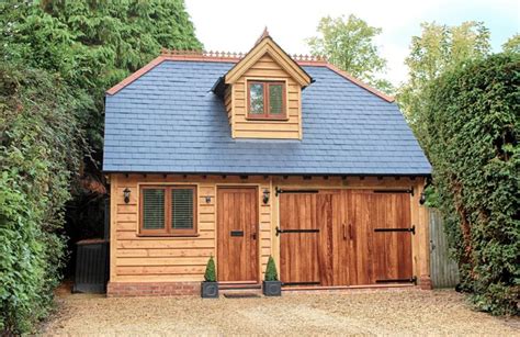 Two Bay Oak Garage Hideaway Traditional Garden Shed And Building