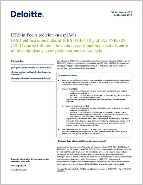 IFRS in Focus edición en español IASB publica enmiendas al IFRS