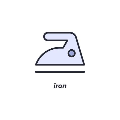 Vector sign iron symbol is isolated on a white background. icon color ...