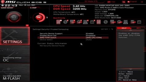 How To Enable Tpm On Msi Motherboard For Amd Intel Systems Maingear