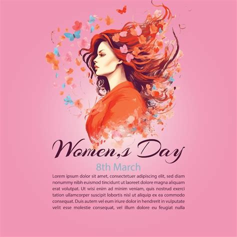 Premium Vector Womens Day Greeting Card Silhouette Women Vector