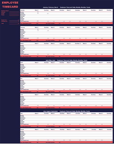 free printable weekly time sheets pdf | DocTemplates