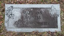 Mary Ann Harness Harness M Morial Find A Grave