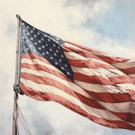 Premium Photo Closeup Of Rippled American Flag Usa Flag Generative Ai