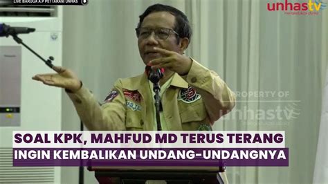 Full Mahfud Md Blak Blakan Praktik Korupsi Dan Kolusi Hingga Akui