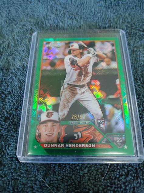 Gunnar Henderson Topps Chrome Logofractor Edition Green