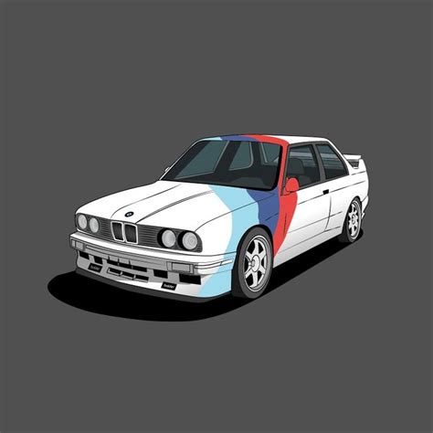 Bmw M E Vector Illustration By Pieter Bolsens Bmw Art Bmw