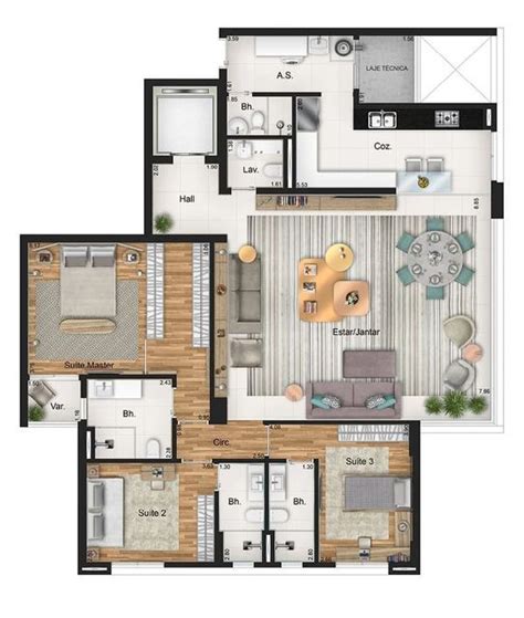 The Floor Plan For An Apartment With Two Bedroom And One Bathroom