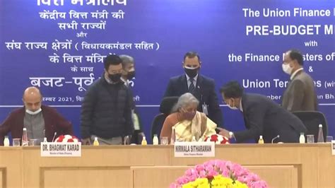 Nirmala Sitharaman Chairs Pre Budget Meeting With Finance Ministers Of