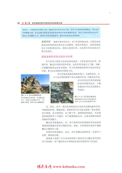 第三节 地壳的运动和变化4课文中图版高一地理必修一课本书好学电子课本网