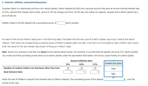 Solved Interest Inflation And Purchasing Power Suppose Chegg