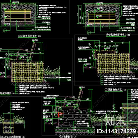 石笼座凳施工图下载【id1143174279】知末案例馆