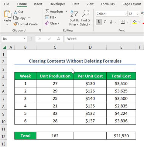 How To Clear Contents In Excel Without Deleting Formulas