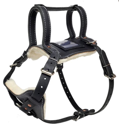 Leather Guide Dog Harness W Steel Bar Handle