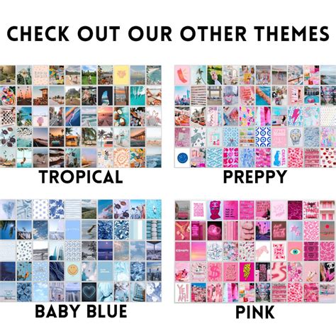 Preppy Wall Collage Pictures Printable