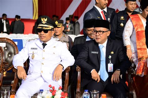 Wabup Bagus Santoso Pimpin Upacara Penurunan Bendera HUT Ke 78 RI