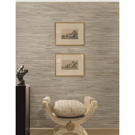 Kenneth James Heiki Light Grey Grasscloth Wallpaper Sample 2693 30273sam The Home Depot