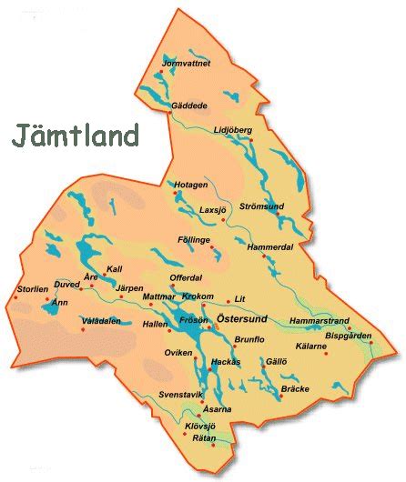 Jamtland Sweden Map