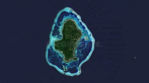 Wallis Island Outlined. High-res Satellite Stock Illustration ...