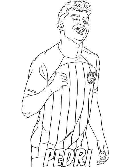 Pedri Coloring Page FC Barcelona