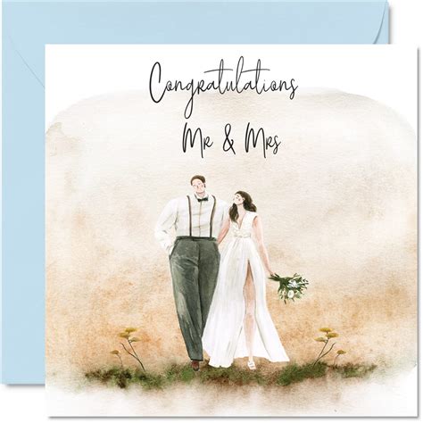 Hochzeitskarten F R Braut Br Utigam Herzlichen Gl Ckwunsch Mr Mrs