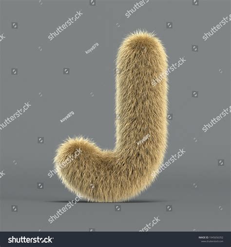 Hairy Font Furry Alphabet 3d Rendering Stock Illustration 1945656352