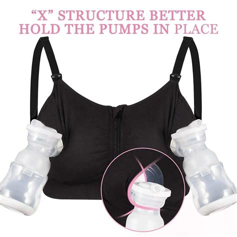 Momcozy Zipper Breast Pump Nursing Bra Hands Free Pumping Bra Suitable