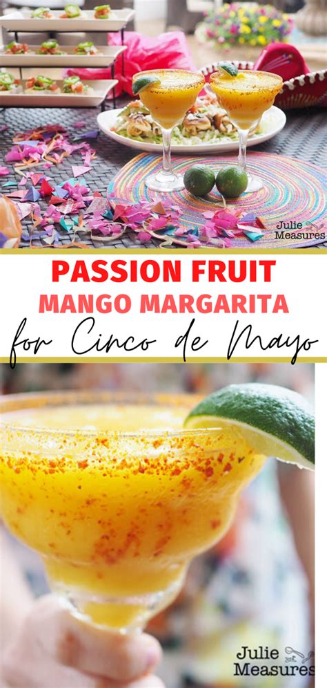 Fiesta Passion Fruit Mango Margarita Mocktail Julie Measures